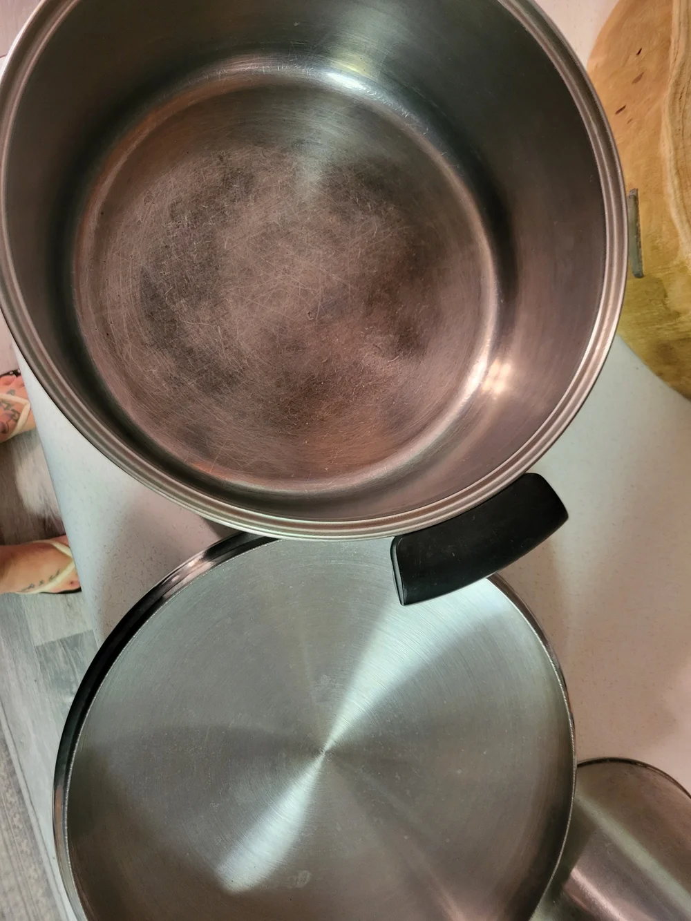Vintage 1801 Revere Ware 6 Qt. Copper Bottom Stock Pot Pan Domed Lid Stainless